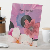 花とビニール 台座サイン (インサイチュ)