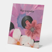 花とビニール 台座サイン (正面)