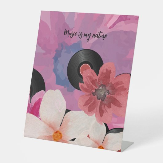 花とビニール 台座サイン (正面)