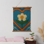 花とビーズと雷 吊り下げ型タペストリー (寝室)