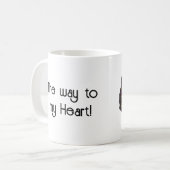 花とピザ コーヒーマグカップ (正面左)