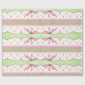 花とピンクのトンボ包み紙 ラッピングペーパー (フラット)