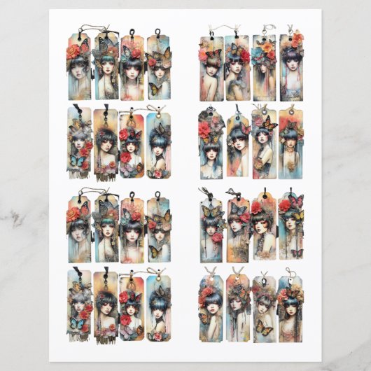 花とファジーカットラベルレディース (正面)