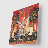 花とファンタジー スクエア壁時計 (傾斜)