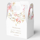 花とフェイクグリッターFirst Communion フェイバーボックス (オープン)