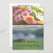 花とフォグ90誕生日 招待状 (正面/裏面)