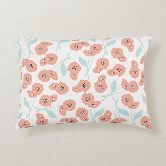 花とフローラ要素 アクセントクッション (正面)