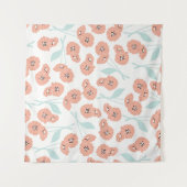 花とフローラ要素 タペストリー (正面(横))