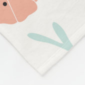 花とフローラ要素 フリースブランケット (角)