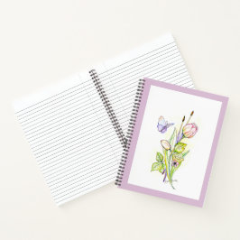 花とブラシ ノートブック