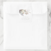 花とプロセッコのお礼 フラワーブライダルシャワー スクエアシール (バッグ)