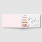 花とプロセッコのウェディングシャワー ホットピンク ゲストブック (全面)