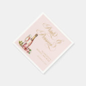 花とプロセッコのエレガントな花嫁シャワーパーティー スタンダードカクテルナプキン (角)