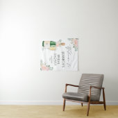 花とプロセッコのシャンパン ウェルカムサイン タペストリー (インサイチュ(横))