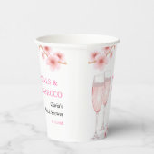 花とプロセッコのブライズシャワー 紙コップ (右)