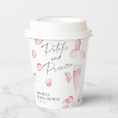 花とプロセッコのブライズシャワー 紙コップ (正面)