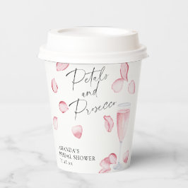花とプロセッコのブライズシャワー 紙コップ