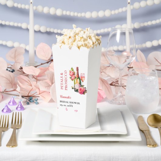 花とプロセッコのブライダルシャワーパーティー フェイバーボックス (ウェディング)