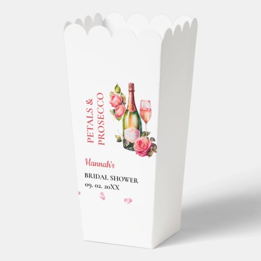 花とプロセッコのブライダルシャワーパーティー フェイバーボックス (正面)