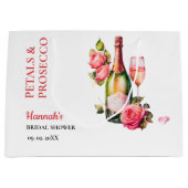 花とプロセッコのブライダルシャワーパーティー ラージペーパーバッグ (正面)