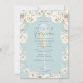花とプロセッコのブライダルシャワーパーティー 招待状 (正面)