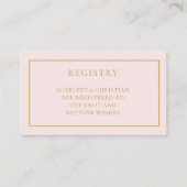 花とプロセッコのブライダルシャワーレジストリー エンクロージャーカード (正面)