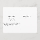 花とプロセッコのブライダルシャワー招待状 ピンク ポストカード (裏面)