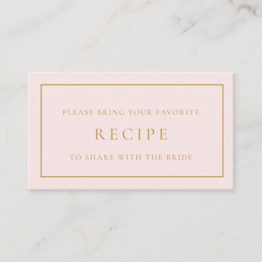 花とプロセッコのブライダルシャワー レシピ エンクロージャーカード (正面)