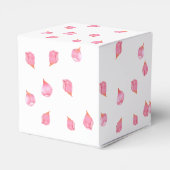 花とプロセッコのボトルとローズの花のブライズシャワー フェイバーボックス (裏面サイド)