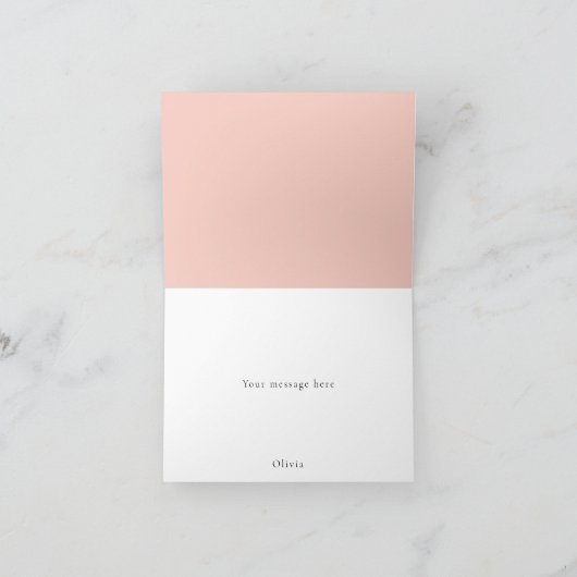 花とプロセッコの折りたとう紙のサンキューカード サンキューカード (内部)