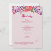 花とプロセッコの花嫁さまと週末パーティー 招待状 (裏面)