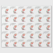 花とプロセッコの花嫁のシャワー・ブランチ ラッピングペーパー (フラット)