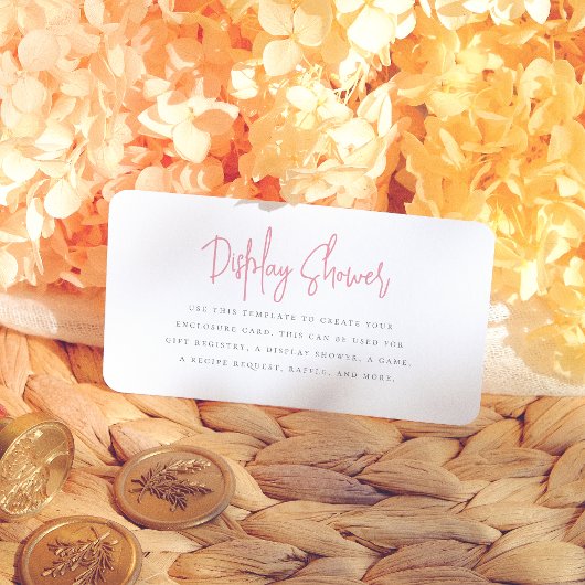 花とプロセッコの花嫁シャワー エンクロージャーカード