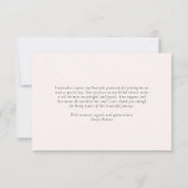 花とプロセッコの花嫁シャワー サンキューカード (裏面)