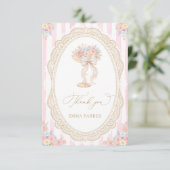 花とプロセッコの花嫁シャワー サンキューカード (スタンド正面)