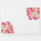花とプロセッコの花嫁シャワー フローラル ピンク ゲストブック (裏面)