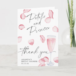 花とプロセッコ - ごちそうさまでした ブライダルシャワー サンキューカード