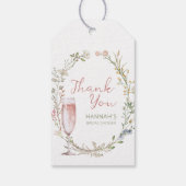 「花とプロセッコ」ウェディングシャワーの感謝メッセージ ギフトタグ (裏面)