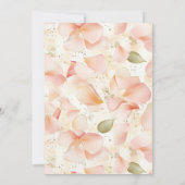 花とプロセッコ ゴールドグリッター ブライダルシャワー 招待状 (裏面)