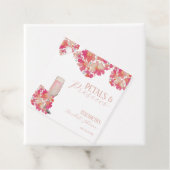 花とプロセッコ ブライダルシャワー フラワーピンク フェイバータグ (インサイチュ)