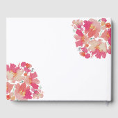 花とプロセッコ ブライダルシャワー 花のピンク ゲストブック (裏面)