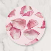 花とプロセッコ　ホットピンクのブライダル　サンキューラベル フェイバータグ (裏面)