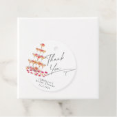 花とプロセッコ　ホットピンクのブライダル　サンキューラベル フェイバータグ (インサイチュ)