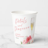 花とプロセッコ | ワイルドガーデン ブライダルシャワー 紙コップ (裏面)