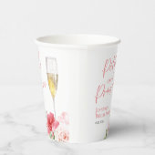 花とプロセッコ | ワイルドガーデン ブライダルシャワー 紙コップ (右)