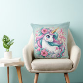花とベビー unicorn（女性と女の子向け） クッション (椅子)