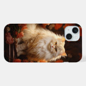 花とペルシャ猫 iPhoneケース (裏面横)