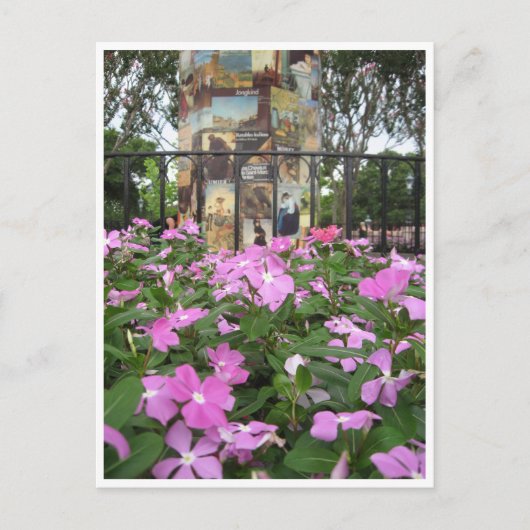 花とポフランスのスター ポストカード (正面)