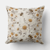 花とミツバチの腰脈 クッション (正面)