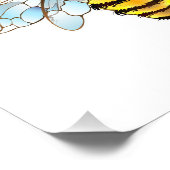 花とミツバチ フォトプリント            (角)